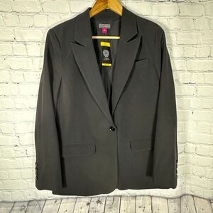 Vince Camuto Blazer Womens Medium Black New with tags One Button Work Weekend